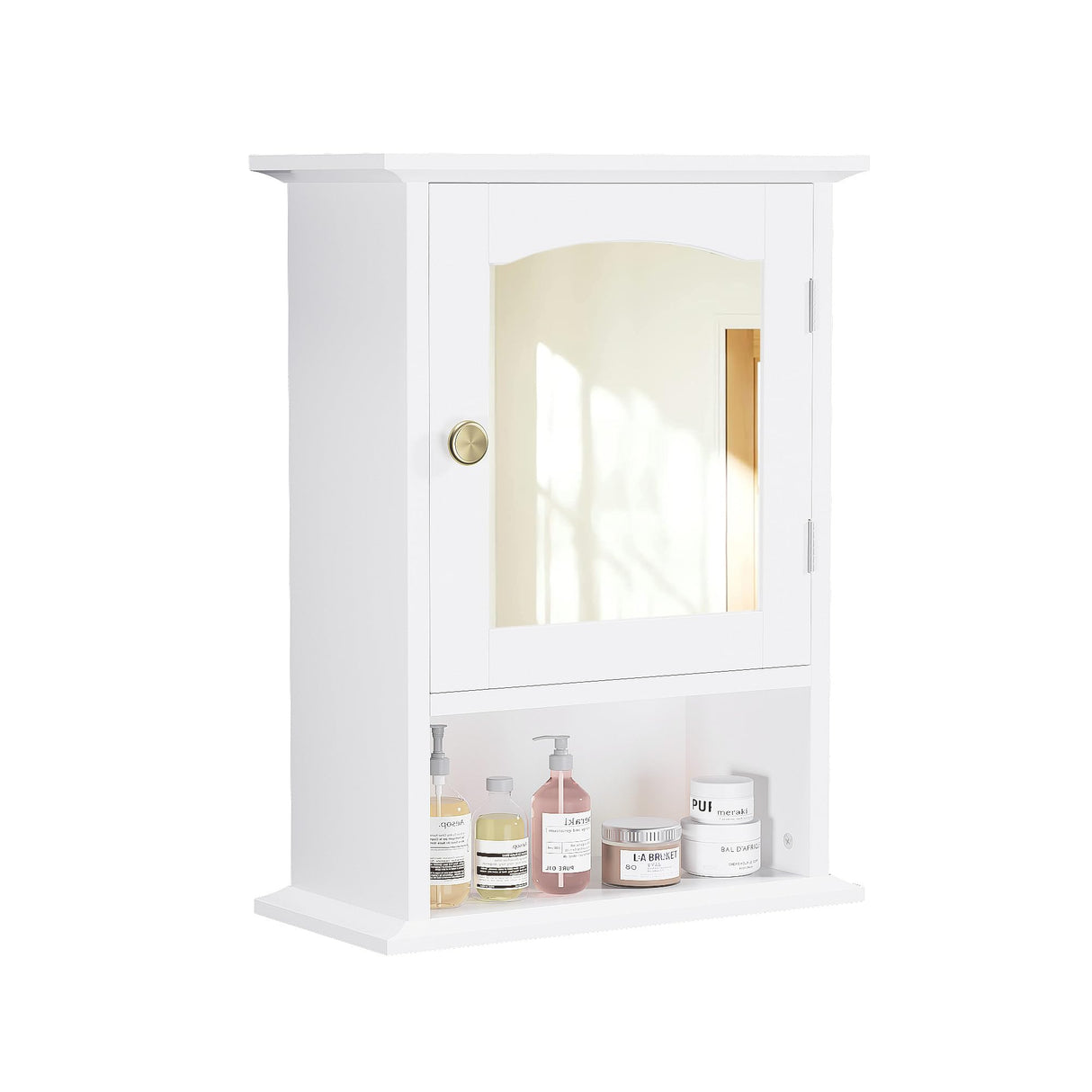 Bathroom Wall Cabinet with Mirror, Wood Medicine Cabinets with Door