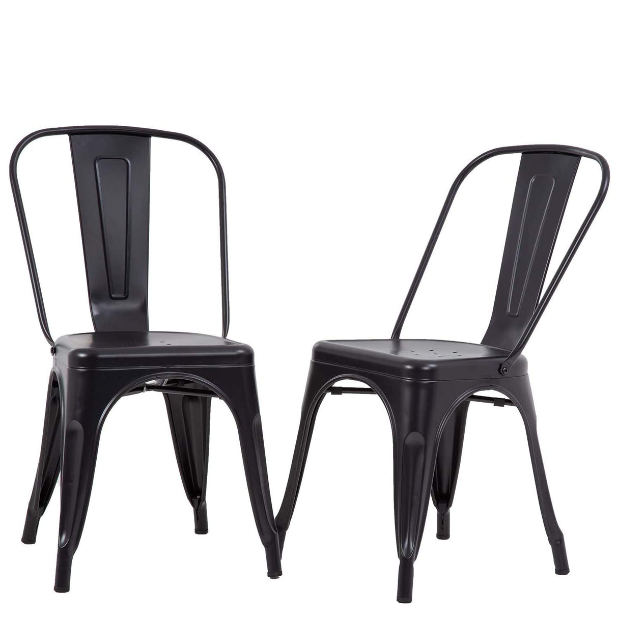 Metal Dining Chairs Set of 2 Patio Chair Indoor Outdoor Chairs Kitchen Metal Chairs