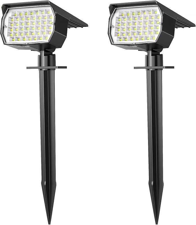 Solar Spot Lights Outdoor Waterproof IP65, 12 Pack Landscape Spotlights