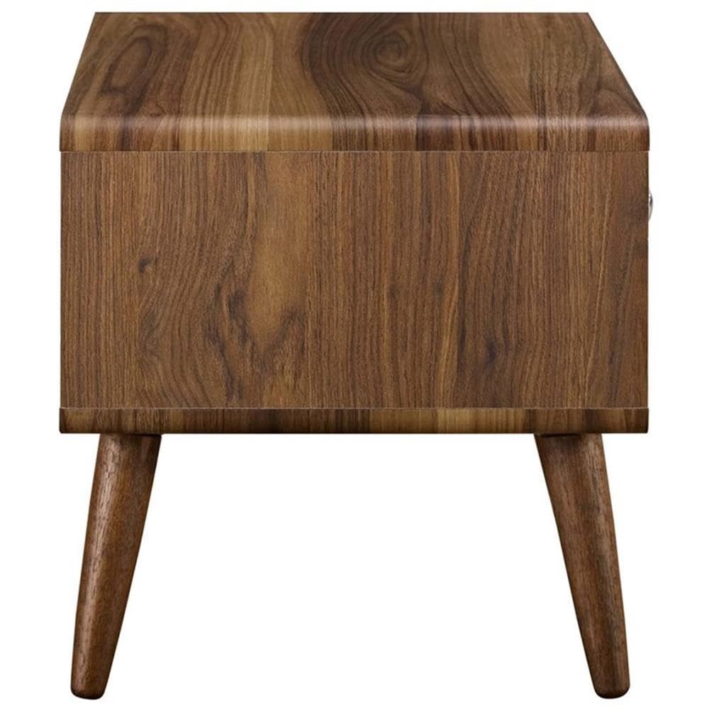 Nightstand in Walnut and White