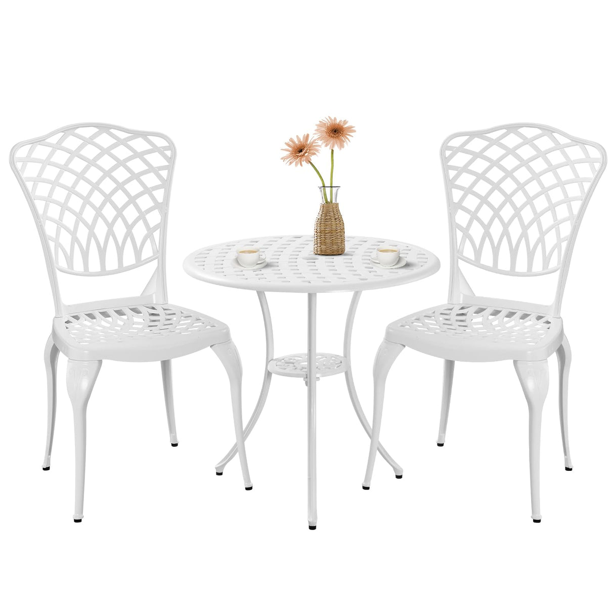 3 Piece Outdoor Bistro Set, Cast Aluminum Outdoor Bistro Table