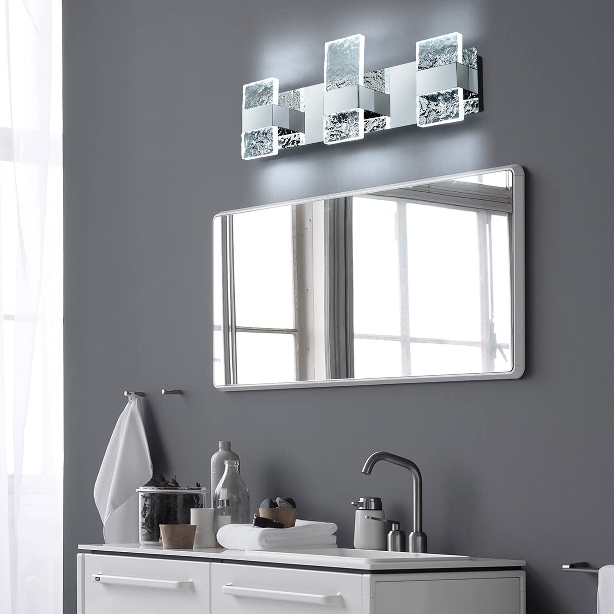 Bathroom Lighting Fixtures Over Mirror Dimmable 18W LED Vanity Lights Modern