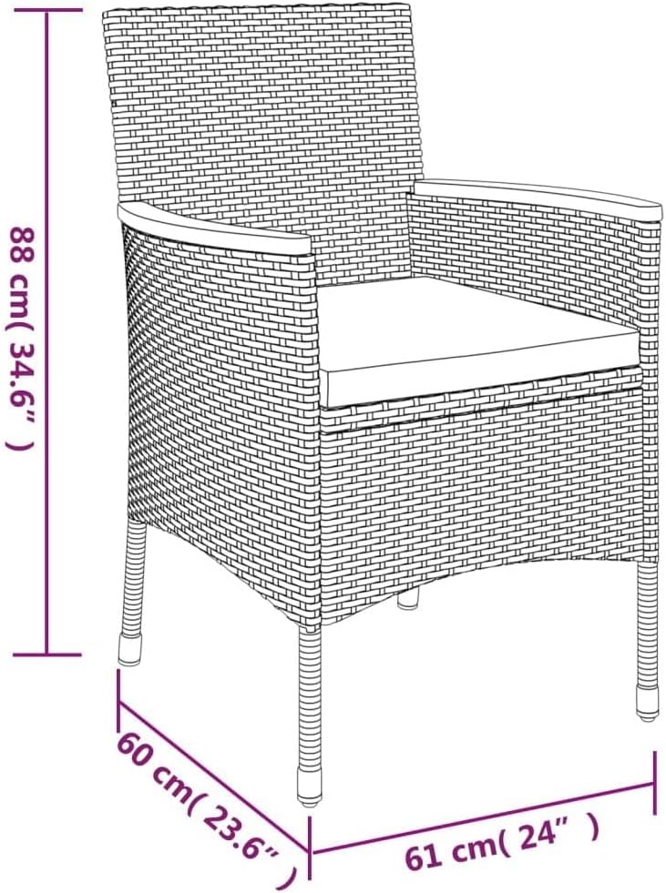 Outdoor Dining with 5 Piece Patio Dining Set, Comfortable Cushions, Durable Rattan, Gray