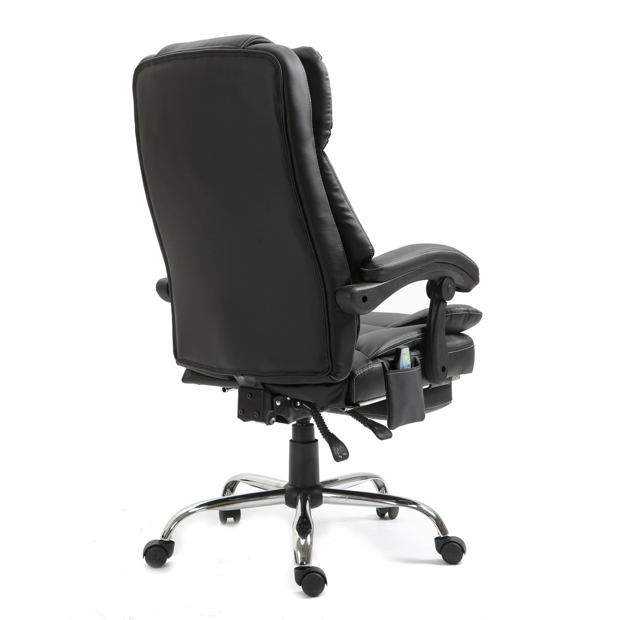 Adjustable Executive Chair, Ergonomic Massage Reclining Office Chair, PU Leather, Black