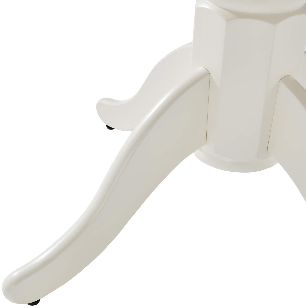 5-Piece Traditional Round Dining Table Set for 4, Distressed White