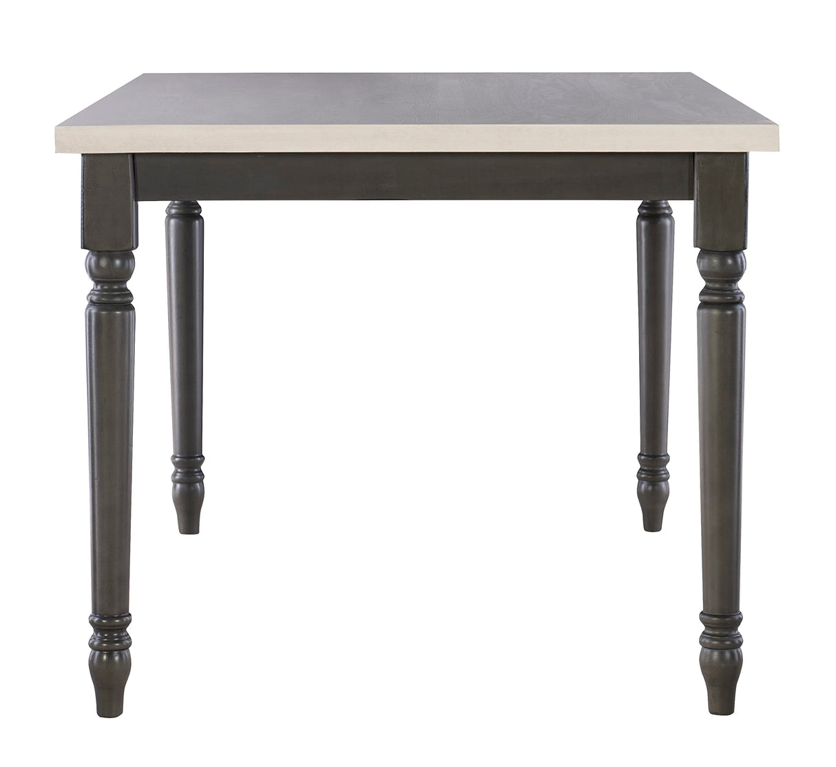 Piece Dining Set with Dark Grey Base and Smokey White Top Includes Dining Table Four