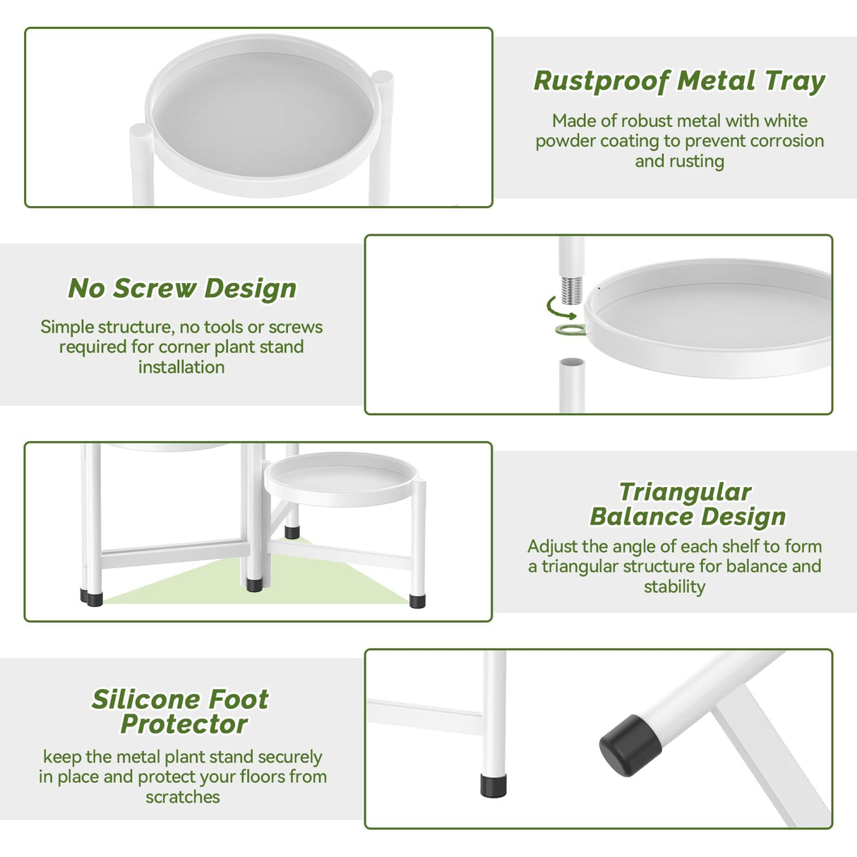 EverBloom 6-Tier Foldable Metal Plant Stand