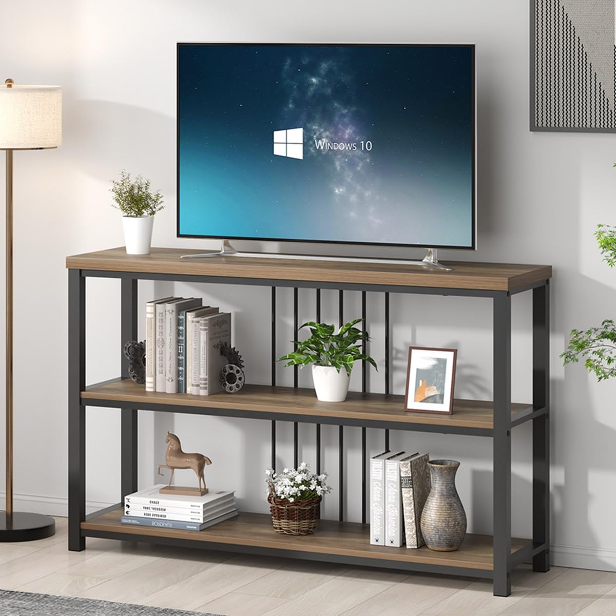 Sofa Console Table, Modern Entryway/Hallway Table for Living Room, Oak