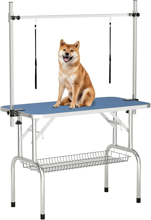 46" Foldable Dog Grooming Table for Large Dogs - Professional Home Grooming Station