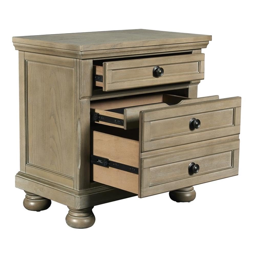 Allegra Nightstand, Pewter