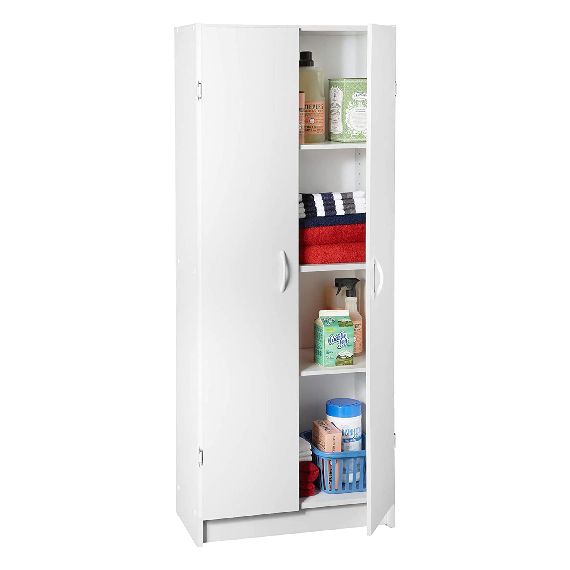 Cabinet Cupboard with 2 Doors, Adjustable Shelves, Standing, Storage for Kitchen,