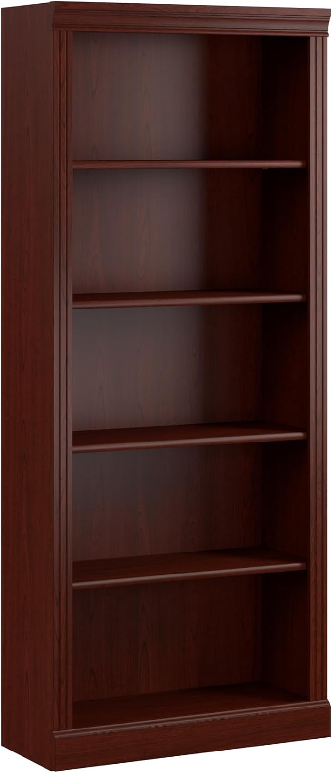 kathy ireland Home by Bush Furniture Bennington 5 Shelf Bookcase, Harvest Cherry (WC65515-03)