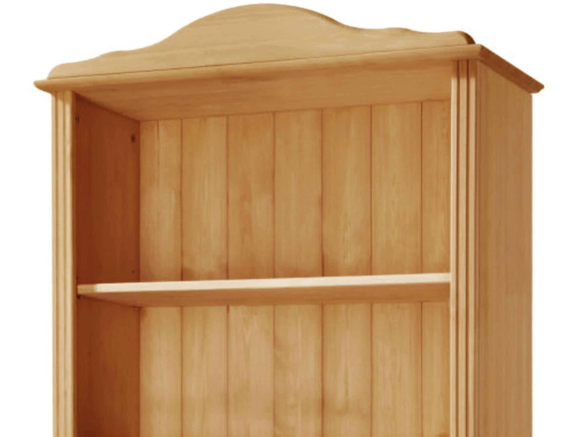REALROOMS Chester 5 Shelf Open Bookcase, Stained Brown
