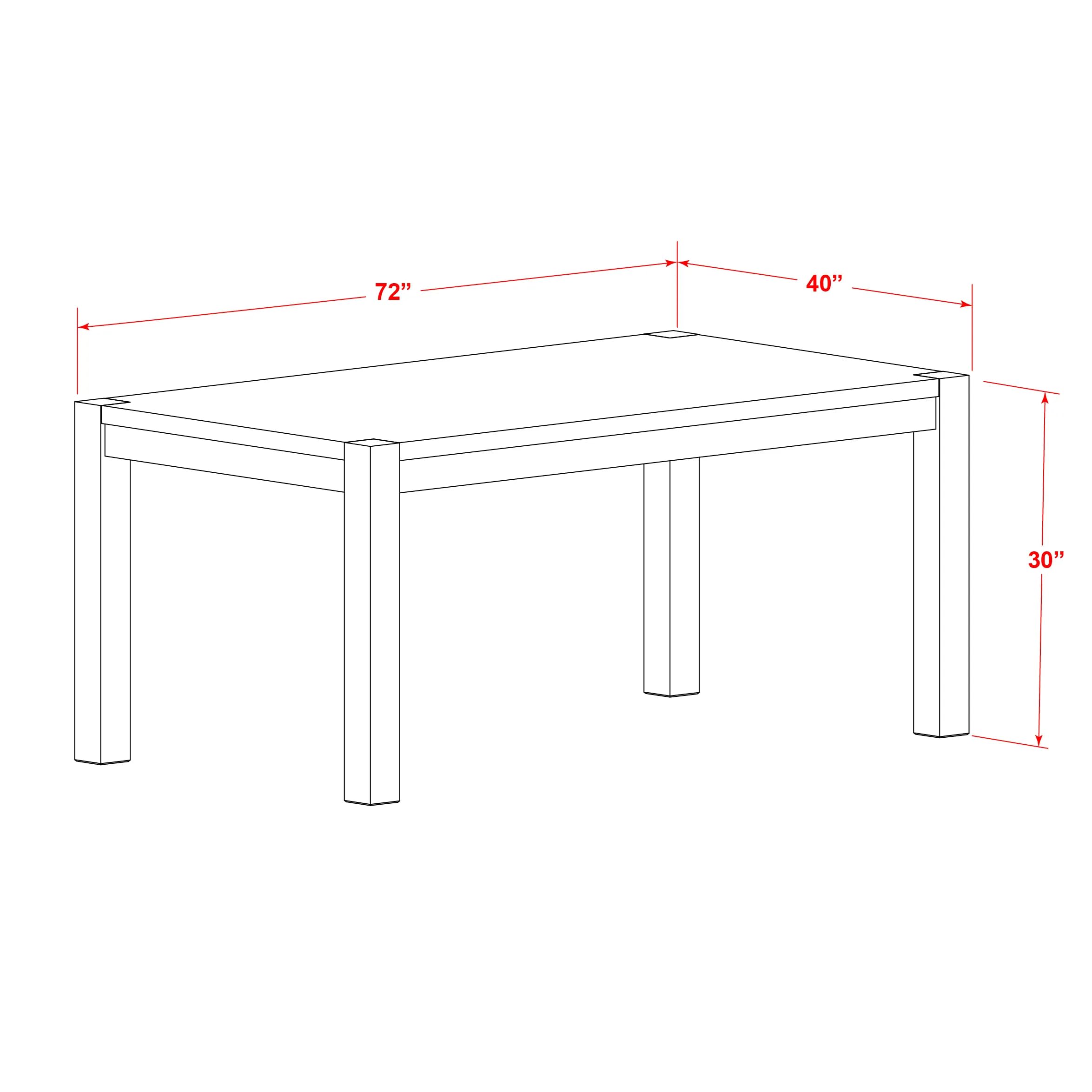 Lismore 7 Piece Modern Dining Set Consist of a Rectangle Rustic Wood Wooden