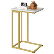 C Shaped Side Table, Narrow Sofa End Table, Small Coffee Snack Table