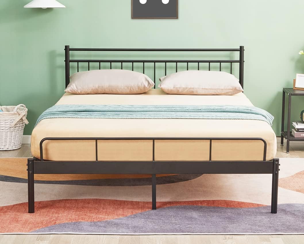 Luna Metal Modern Bed Frame with Storage Space for Kids, Teens, Bedroom