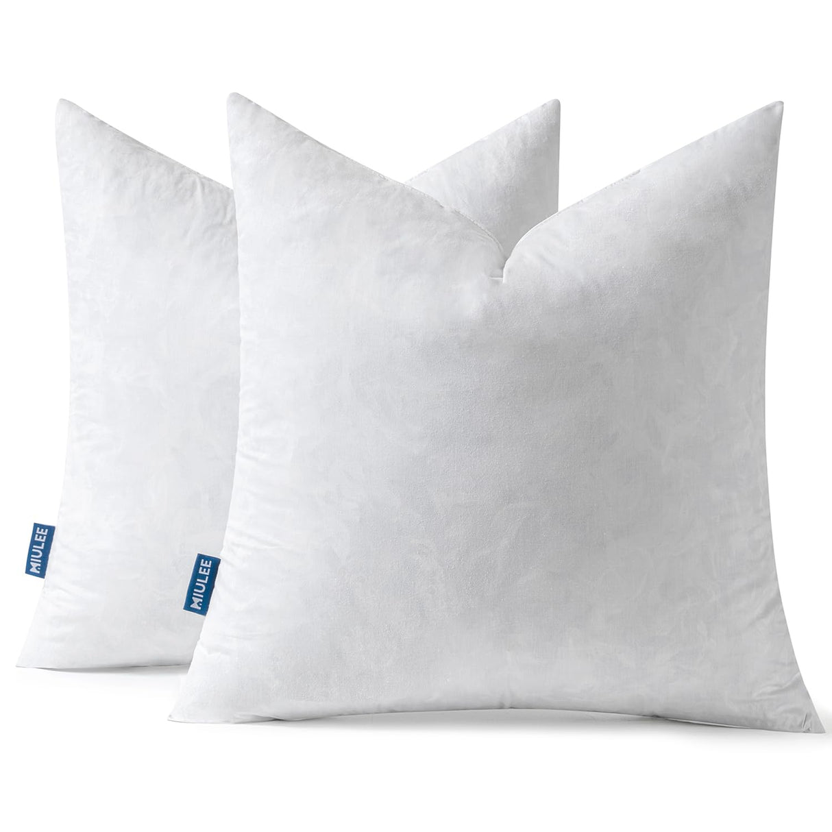 Euro Pillow Inserts 26x26 Inch Set of 2, Polycotton Mix Feather Throw Pillow Inserts