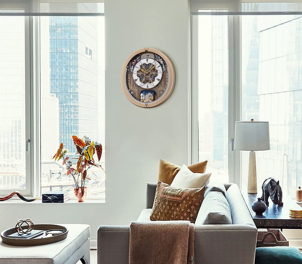 Melodies in Motion Wall Clock, Skyline and Starry Night