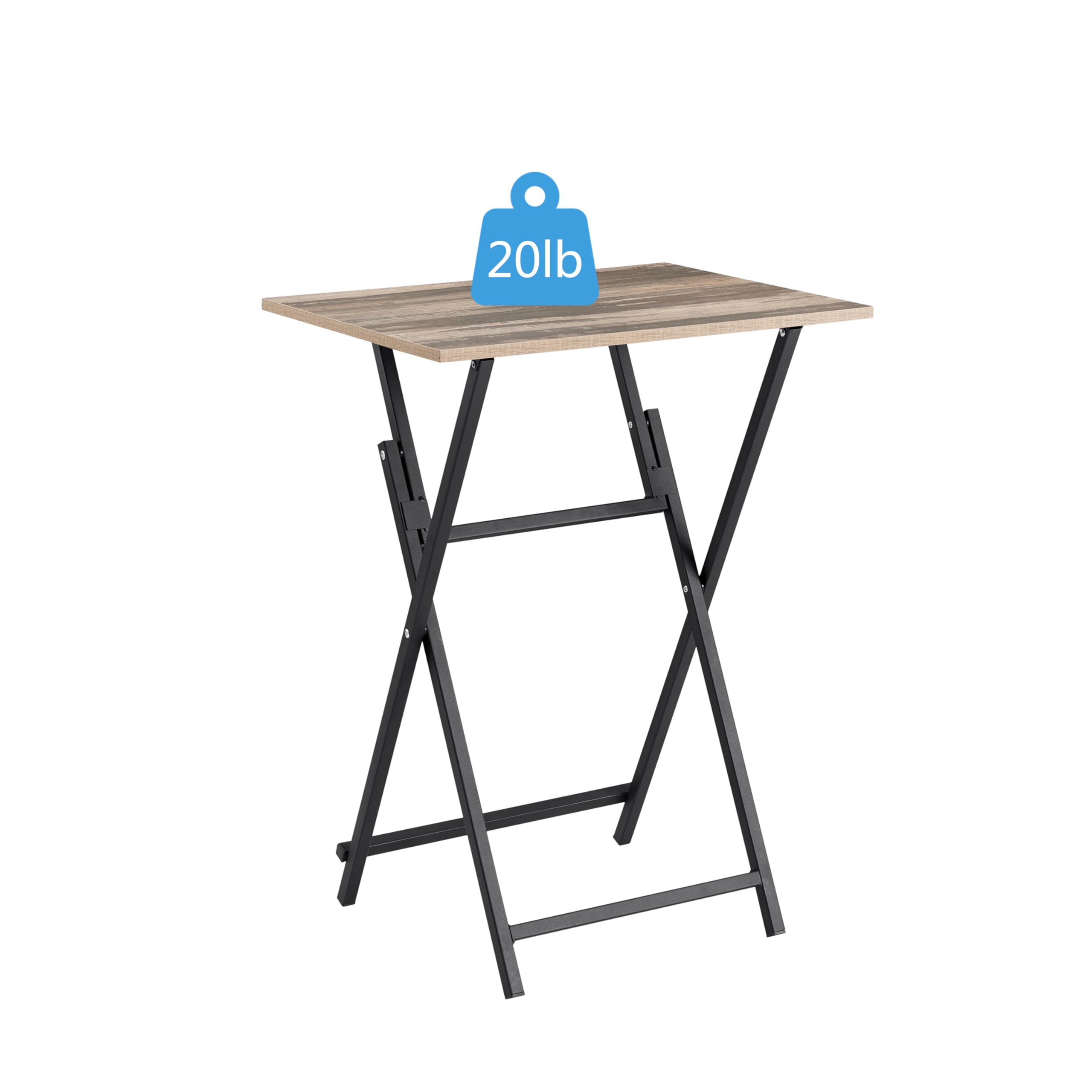 TableTide 4-Piece Folding Snack & TV Tray Set with Stand