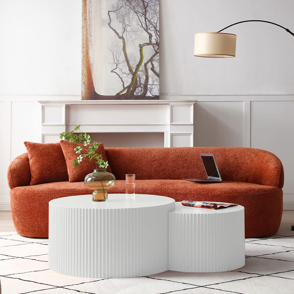 Sofa Couch, 86.6" 3-Seater Modern Boucle Sectional Sofa Couch