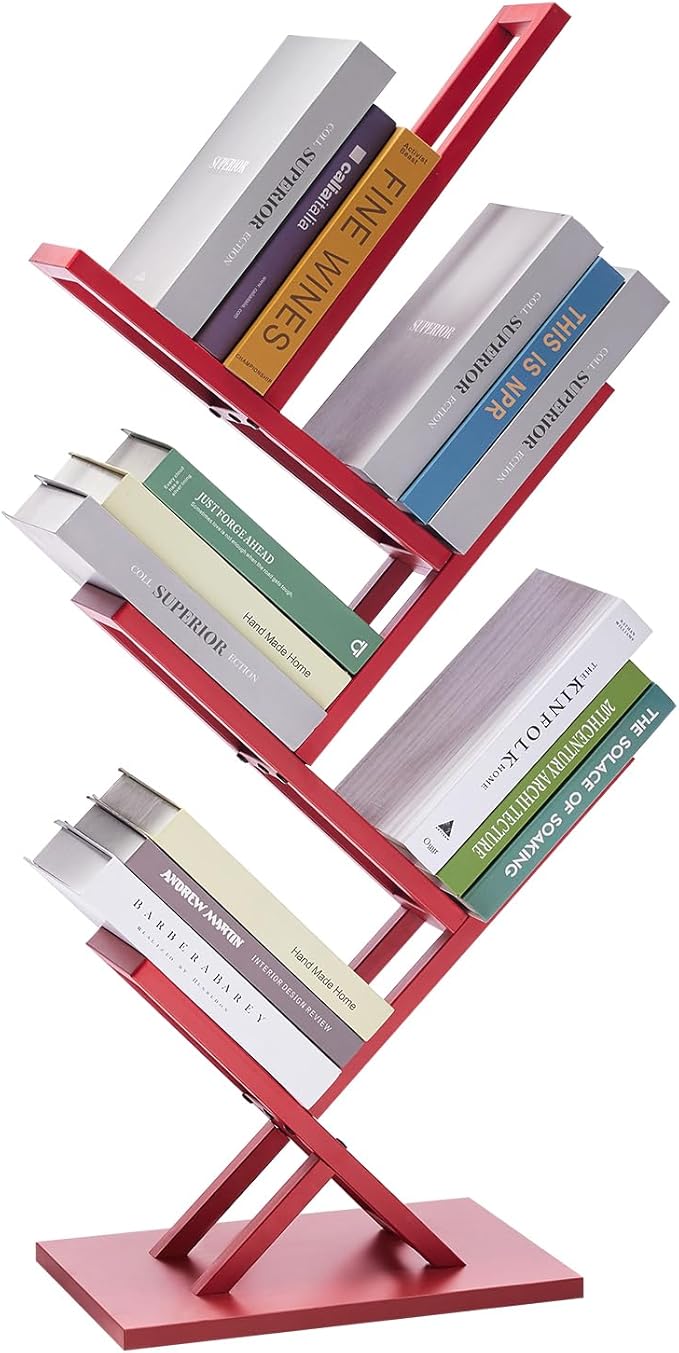 5 Tier Tree Bookshelf, Wisdom Tree Bookshelf, Modern Corner Book Shelfe