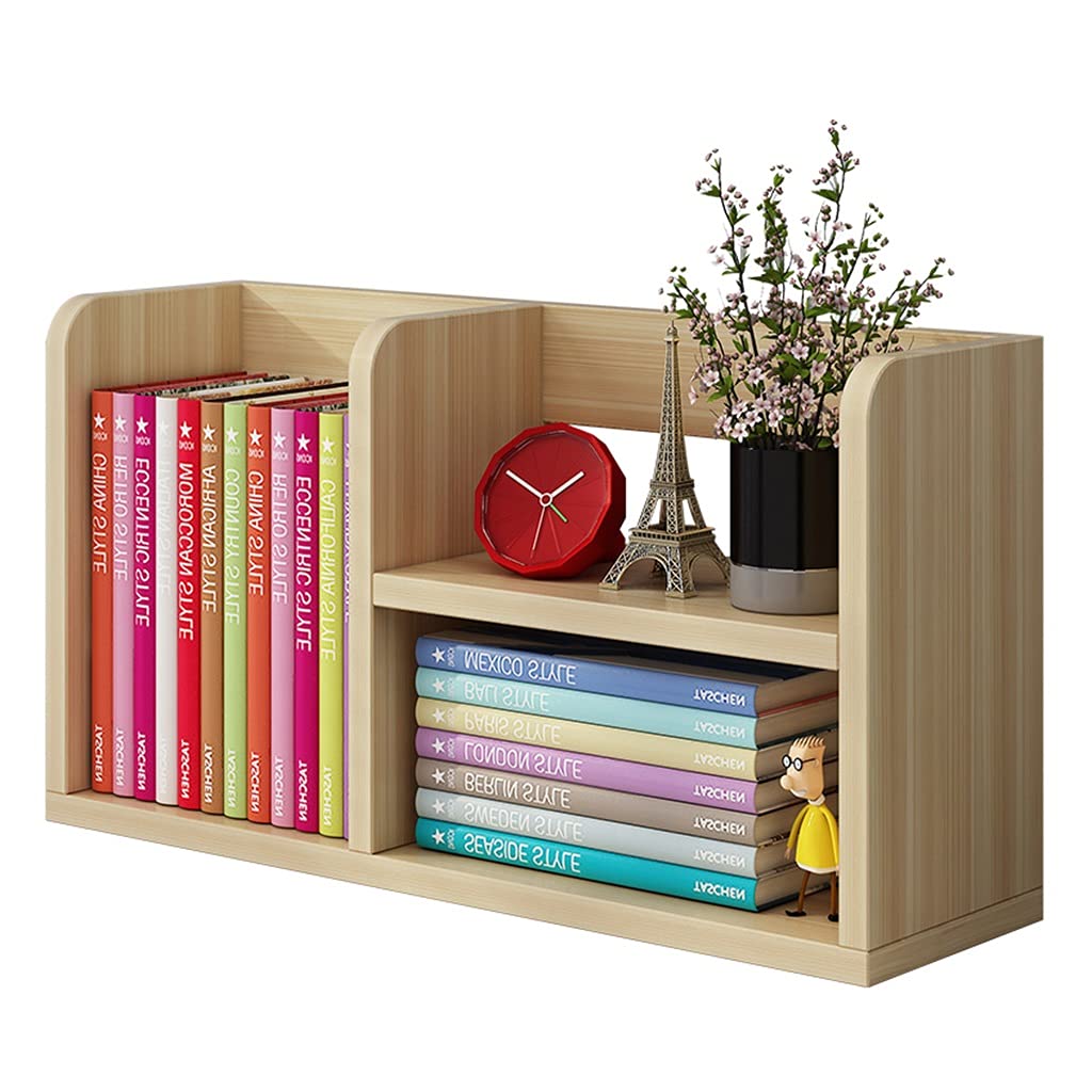 Bookshelf,Solid Wood Multi-Purpose Table Top, Large Space Independent Bookshelf, Small Rack for Student Storage