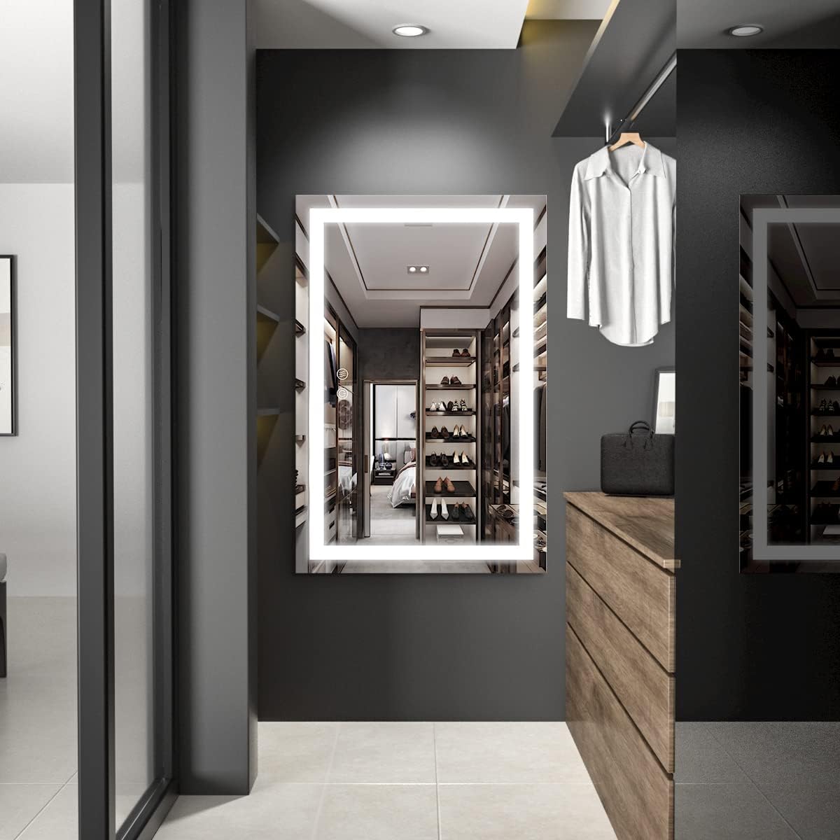 LED Bathroom Mirror with Light,Lighted Vanity Mirror