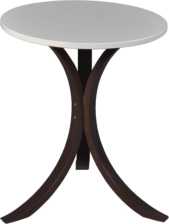 Mia Bentwood Round Accent Table- Natural Black