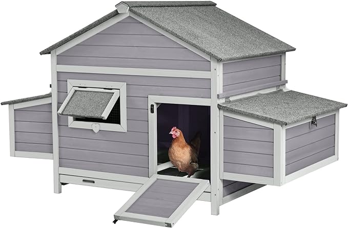 RollRoost Chicken Coop With Large Wheels, Waterproof Roof & Expandable Design