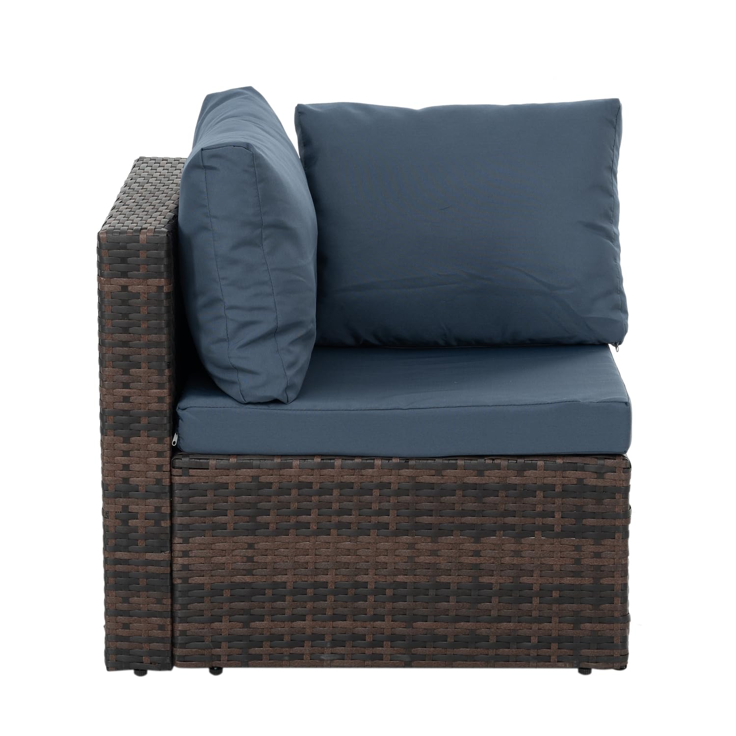 Patio Furniture, Outdoor Furniture, 5-Piece Wicker Furniture Set with Tempered Glass Coffee
