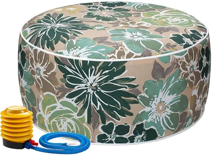 Inflatable Stool Ottoman Pouf D20 xH9, Outdoor Round Footrest Footstool