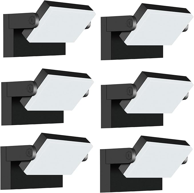 Flood Lights Outdoor - 360 Adjustable Head 60W Wall Pack Switch Control Modern