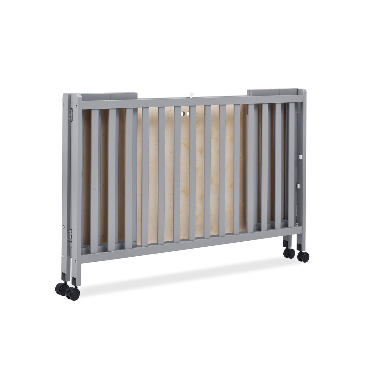 Aria Full Size Portable Folding Crib - Greenguard Gold Certified, Grey