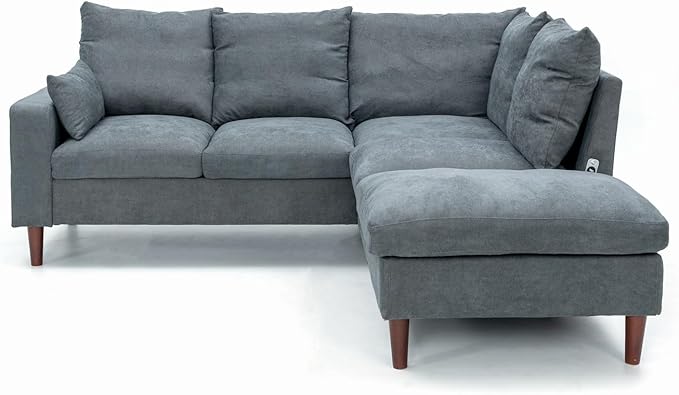 Panana 6-Seater Linen Sectional Corner Sofa with Cushion Back