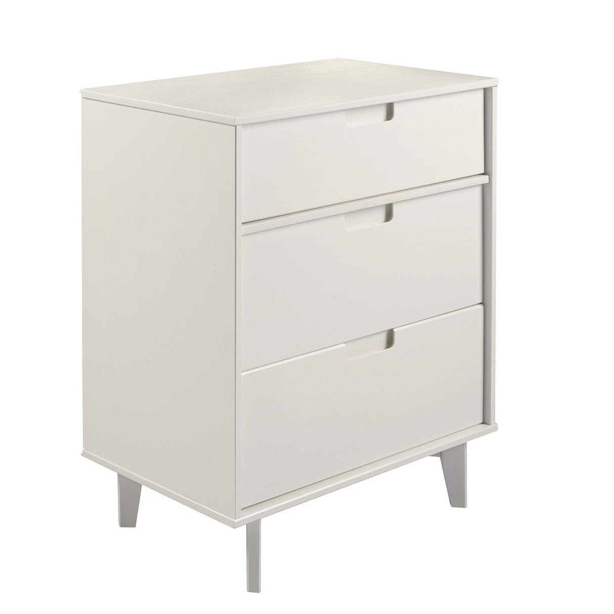 Furniture Pine Wood 3-Dra Groove Handle Vertical Dressete