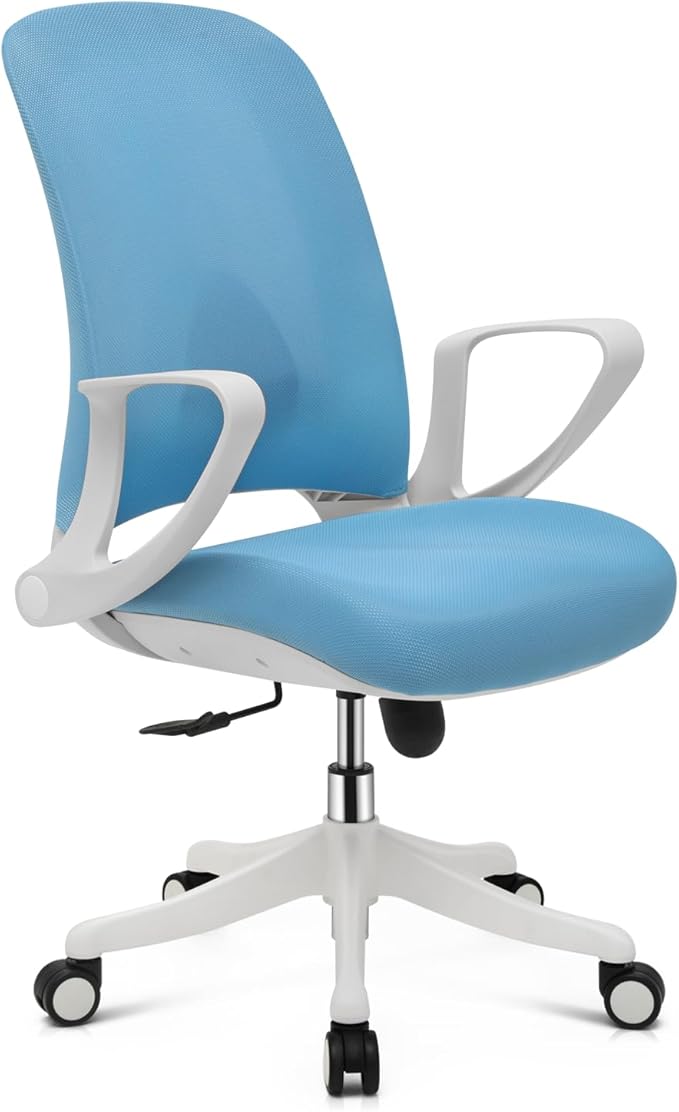 Ergonomic Mesh Office Chair with Lumbar Support and Flip-up Arms