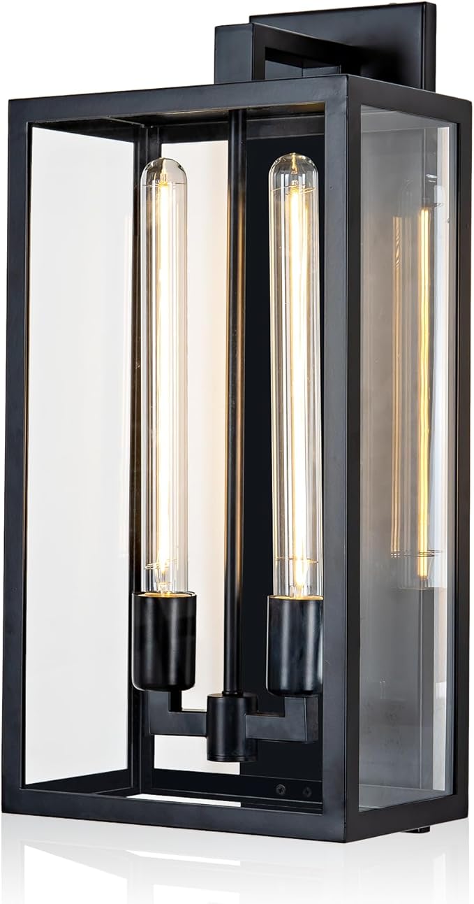 Outdoor Wall Sconce, 21" Large Gold Wall Mount Lamp, Outside Lights Front Porch Light