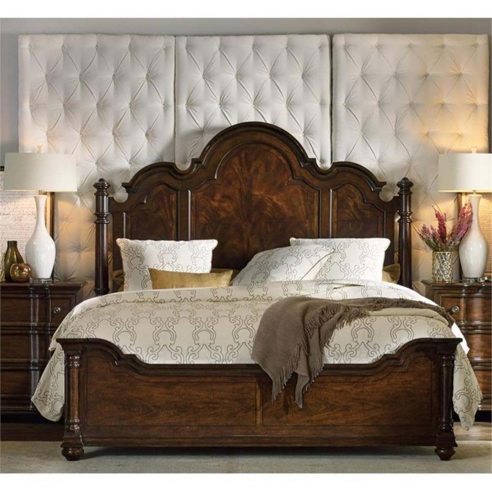 Leesburg King Poster Panel Bed in Mahogany
