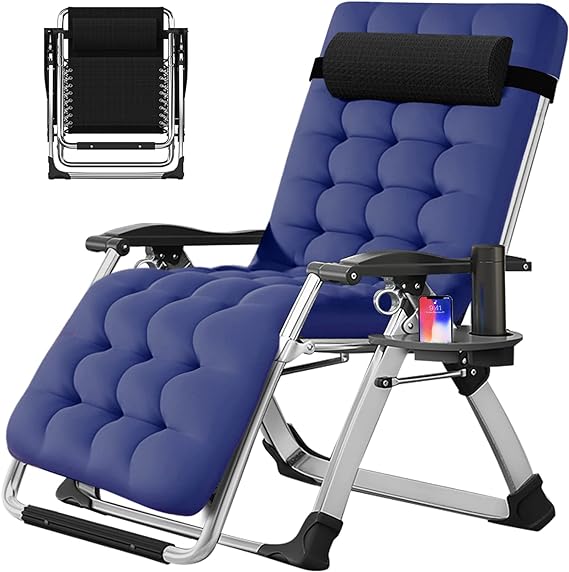 ZenFold Oversized Zero Gravity Recliner with Removable Soft Pad