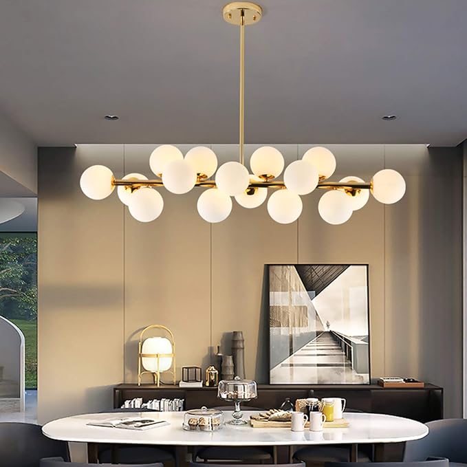 Modern Linear Chandelier Black Hanging Pendant Light