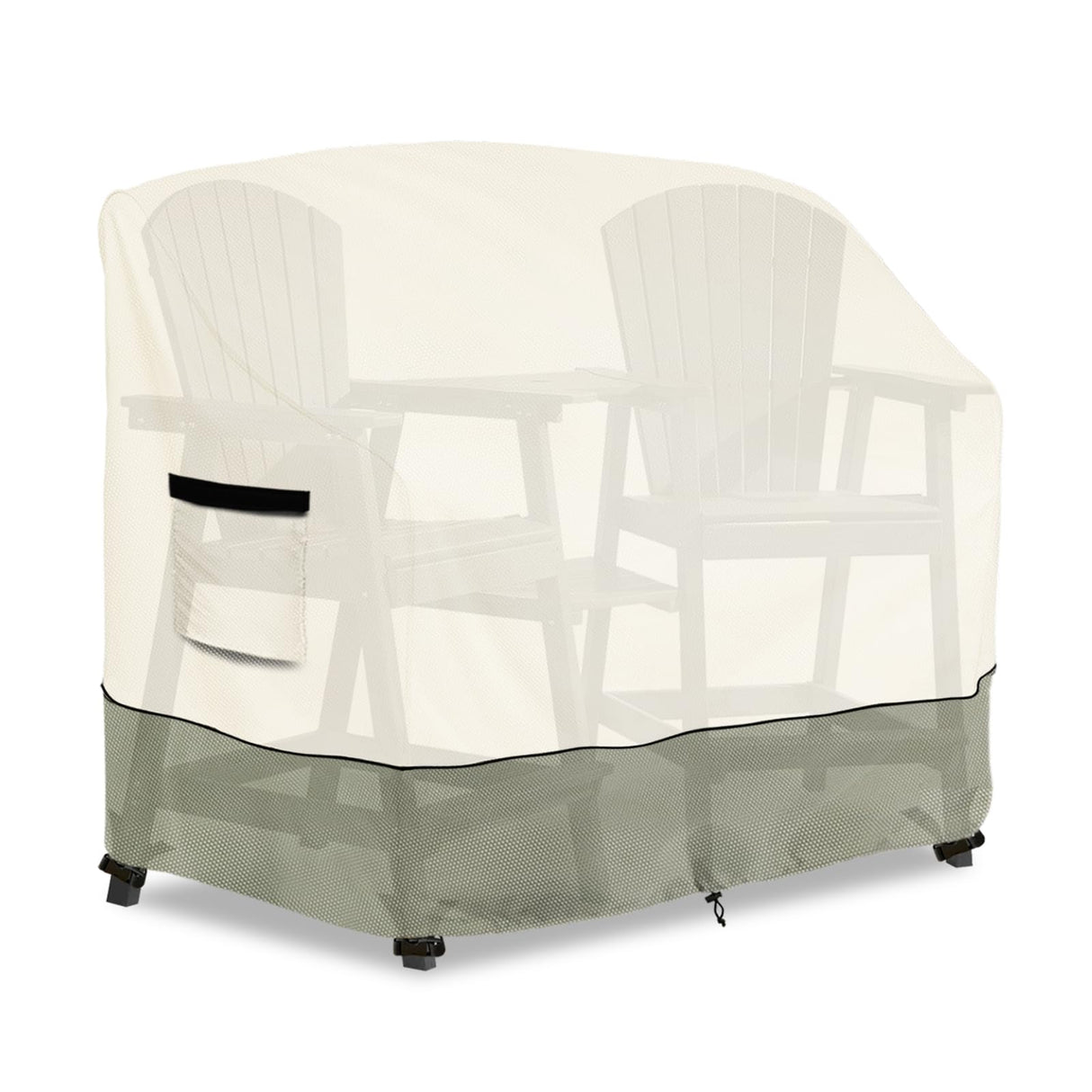 Tall Adirondack Chairs Set Cover for Poly Balcony Chair with Connecting Tray Patio Stools