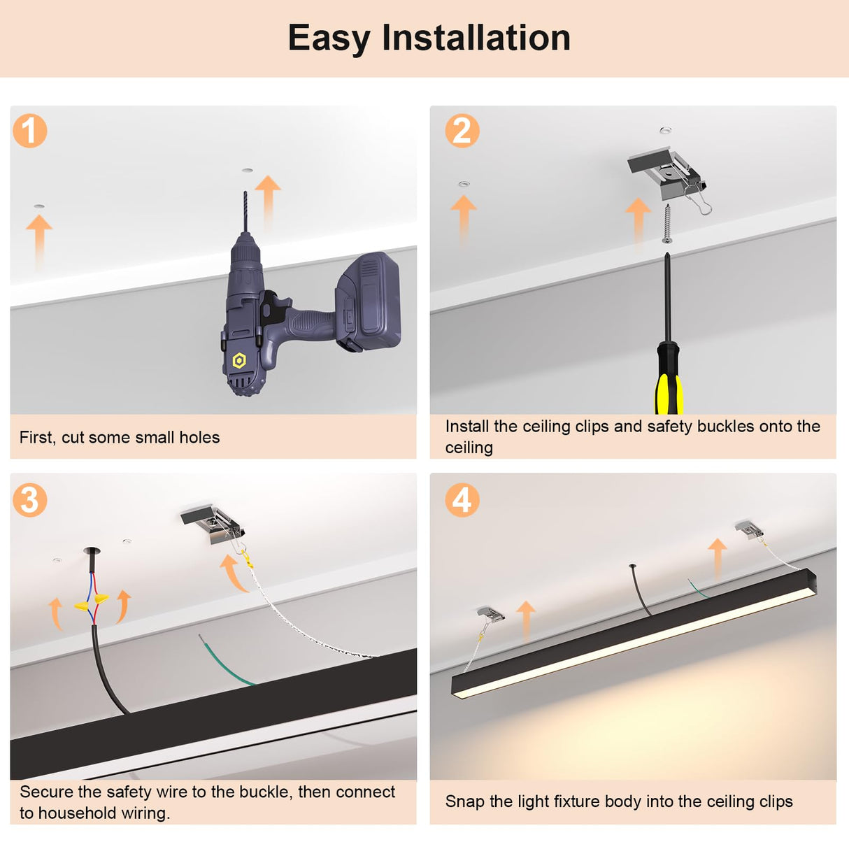 Modern LED Ceiling Light with Remote - 39.1 inch Dimmable