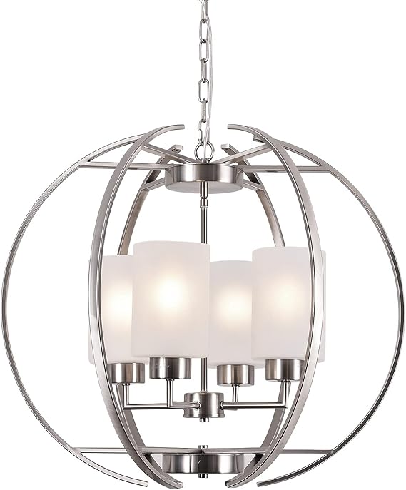 Globe Black Chandelier Dining Room Light Fixture Farmhouse Glass Chandeliers