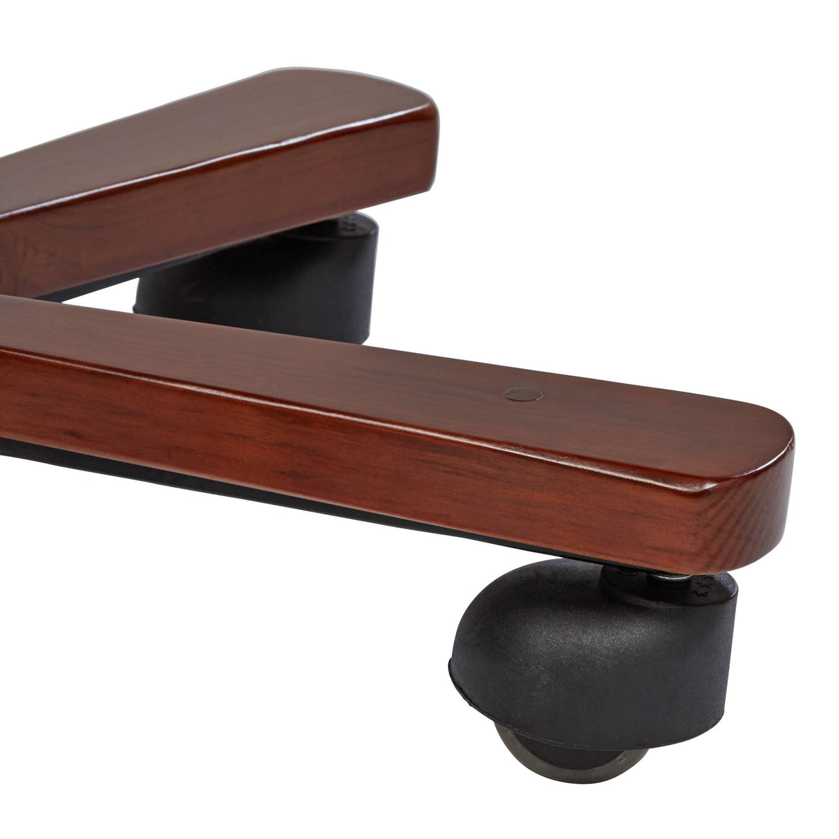 Julian Walnut Veneer and Steel Adjustable Swivel Office Chair