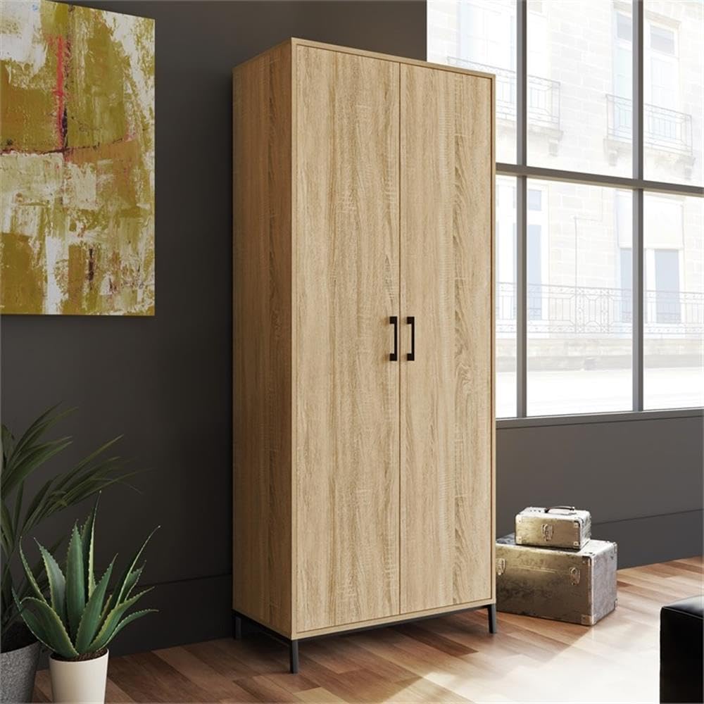 Avenue 2-Door Storage Cabinet, Charter Oak Finish