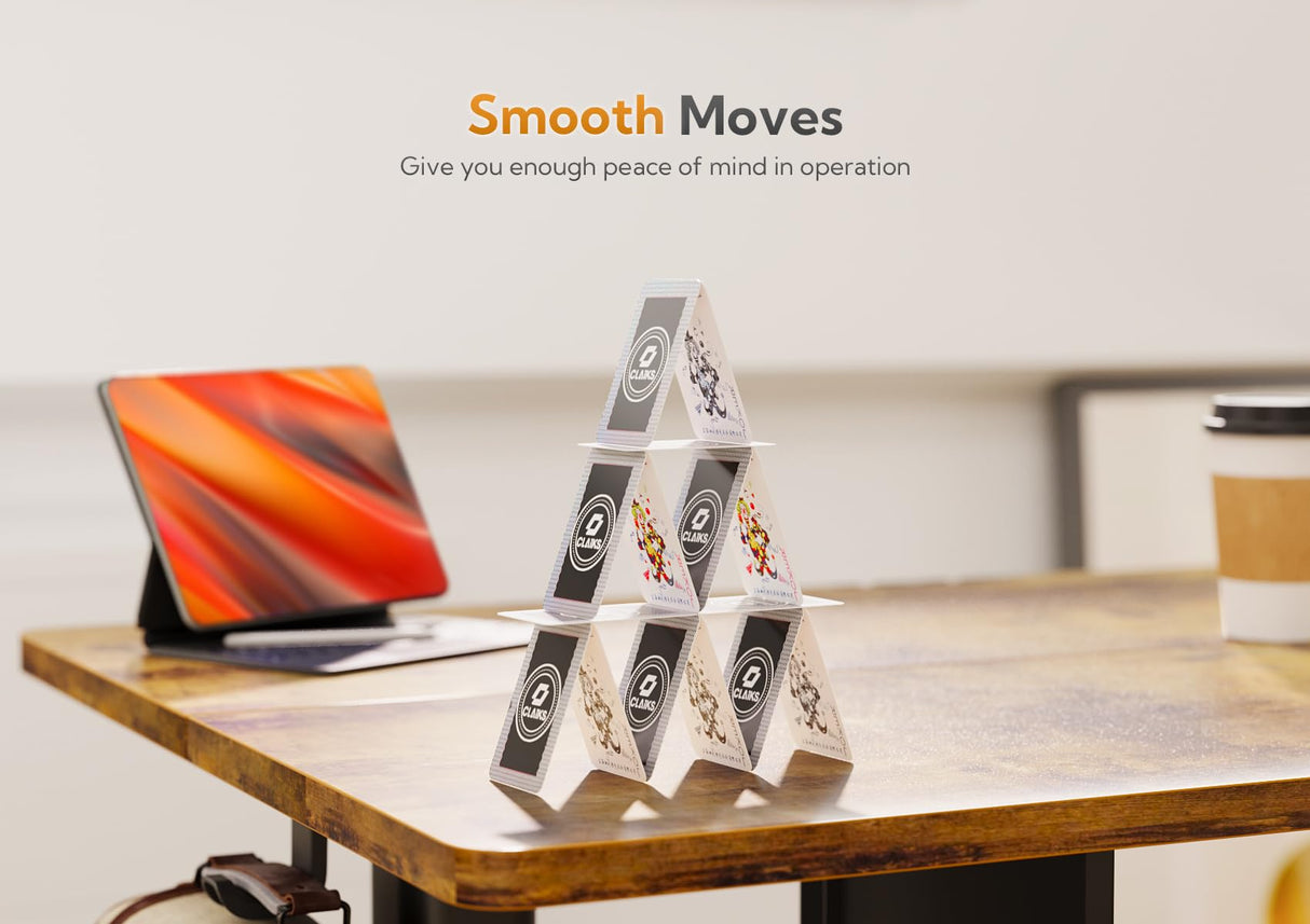 Desk with Keyboard Tray, Standing Desk Adjustable Height, Raising Desks for Home Office and Computer Workstation, 48 Inches, Rustic Brown