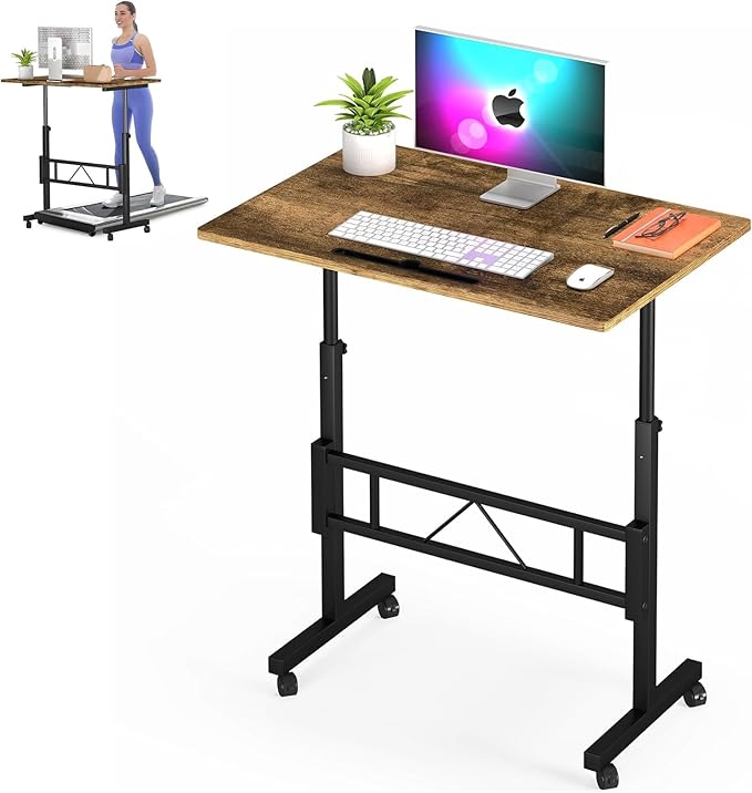 Small Standing Desk Adjustable Height for Sitting and Standing, Portable Laptop Table
