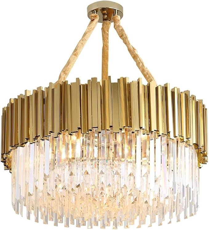 Crystal Chandeliers LED Adjustable Light Color Luxury Ceiling Pendant Lights Dining Room