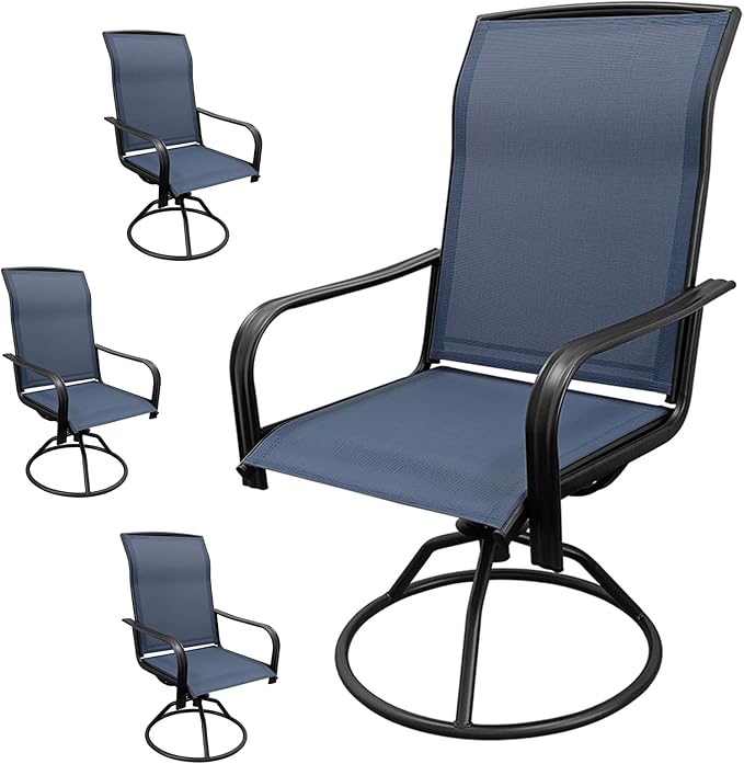 Patio Dining Chairs Set of 2, Outdoor Dining Chairs with All-Weather Textilene Mesh