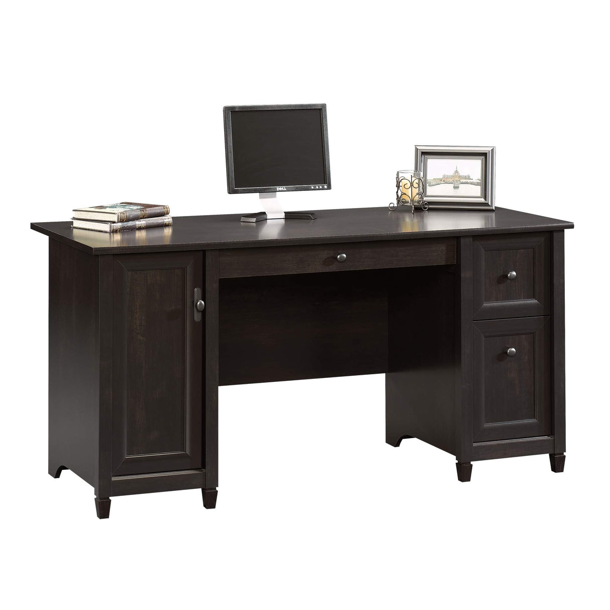 Edge Water Computer Desk with Storage Drawers, Home Office, L: 59.06" x W: 23.23" x H: 29.02"